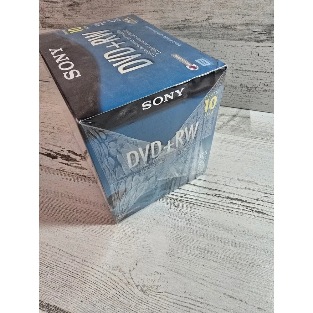 Sony DVD+RW 4.7GB 120min 1x-4x AccuCORE Rewritable Discs 10 Pack 10DPW47L2 NEW‎